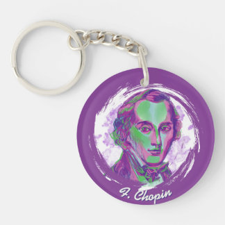 Chopin Aurora Portret Citaat Acryl Sleutelhanger