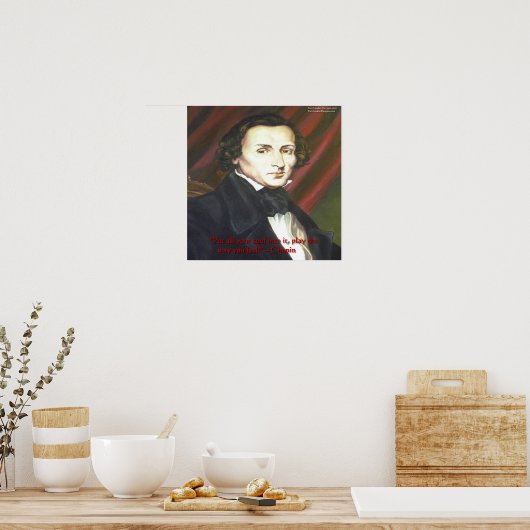 Chopin Comment Jouer Citation Poster (Cuisine)
