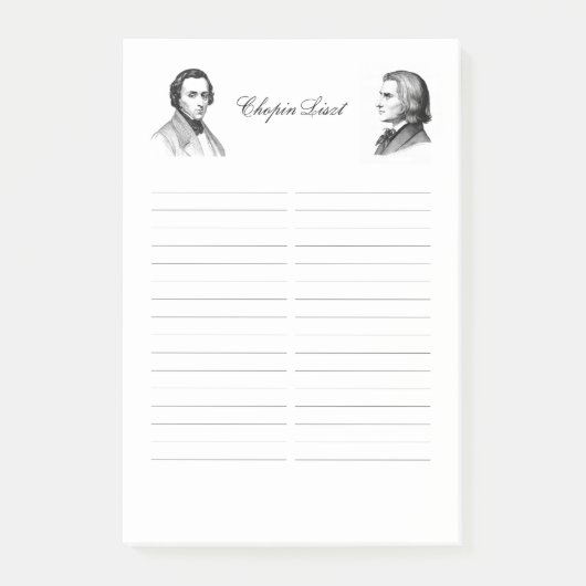Chopin Liszt shopping list Post-it® Notes (Voorkant)