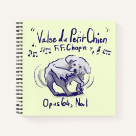 Chopin Minute Waltz Spiral Notebook Notitieboek