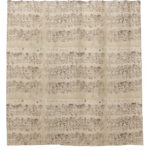 Chopin Music Notes Douche Rideau