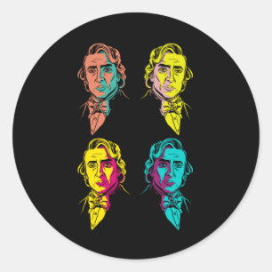 Chopin  stijl ronde sticker