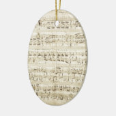 Chopin-vel muziek keramisch ornament (Links)
