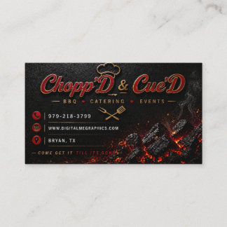 Chopp'D & Cue'D  Sjabloon Zakelijke Kaart Visitekaartje