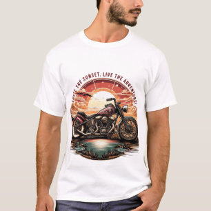 Chopper bij zonsondergang T-shirt