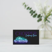 Chopper Bike Neon Light Simple Carte de visite noi (Debout devant)