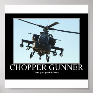 Chopper Gunner Motivatie Poster