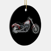 Chopper Hog-zwaargewicht motorfiets Keramisch Ornament (Rechts)