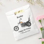 Chopper-motorfiets 1950 cartoonillustratie bedankzakje (Gezegeld)