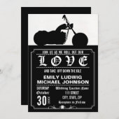 Chopper Motorfiets Biker Custom Bruiloft Uitnodige Kaart (Voorkant / Achterkant)