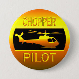 Chopper Pilot Ronde Button 7,6 Cm