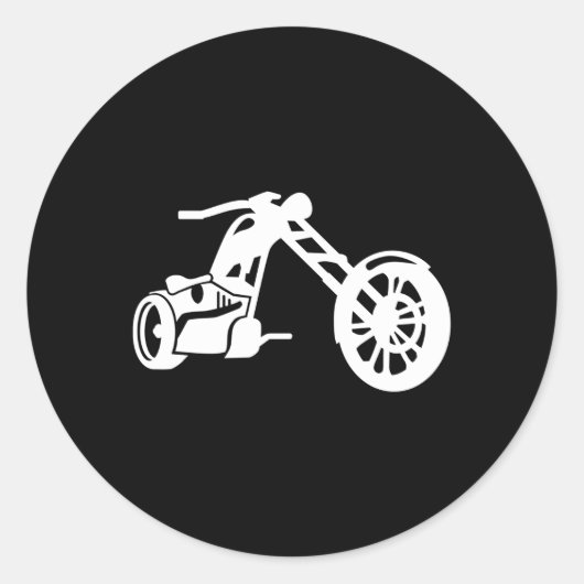 Choppermotor Ronde Sticker (Voorkant)