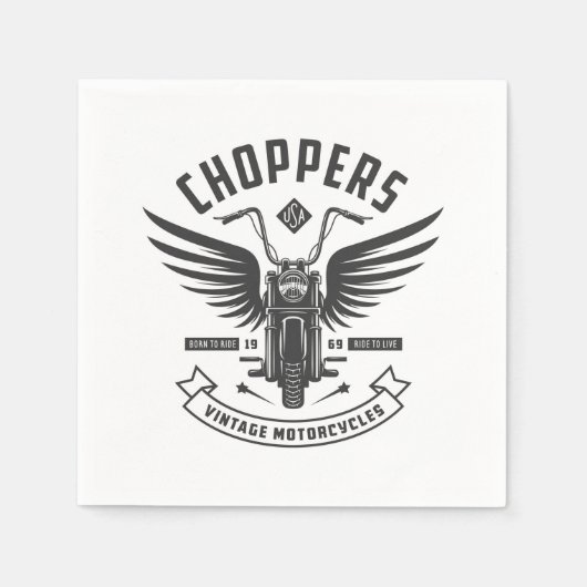 Choppers motorfietsen servet (Voorkant)