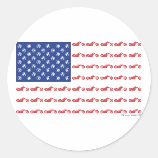 CHOPPERVLAG-[Converted] Ronde Sticker (Voorkant)