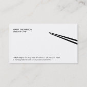 Chopsticks (zwarte achtergrond) visitekaartje (Achterkant)