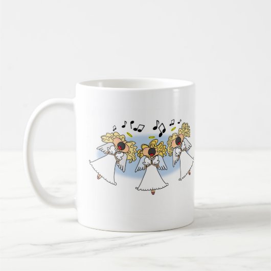 Chorale de dessin animé Angels Café Mug (Gauche)