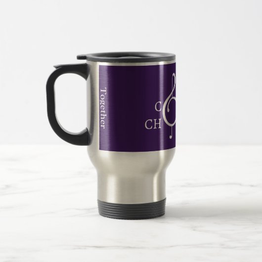 Chorale Handled Travel Mug Reisbeker (Links)