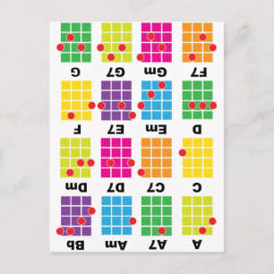 Chord Cheat T-shirt White Briefkaart