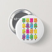 Chord Cheat T-shirt White Ronde Button 5,7 Cm (Voorkant /achterkant)