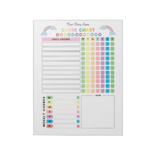 Chore Chart Custom Notitieblok voor kinderen