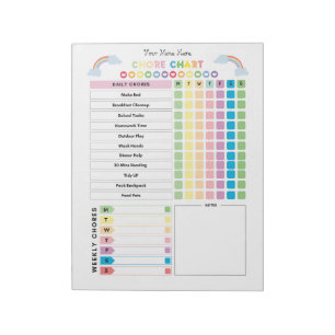 Chore Chart Custom Notitieblok voor kinderen & To 
