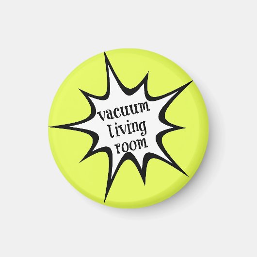 Chore Chart Magnet - Vacuüm Woonkamer Magneet (Voorkant)