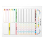 Chore Chart Notitieblok voor kinderen met Rewards  (Voorkant)