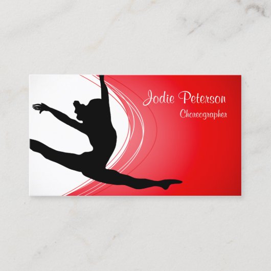 Chorégraphe danseuse Jette Leap Carte de visite (Devant)