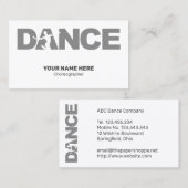 Chorégraphe Simple Carte de visite professionnel (Devant / Derrière)