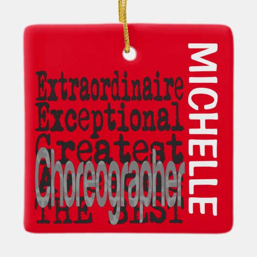 Choreografe Extraordinaire CUSTOM Keramisch Ornament (Voorkant)