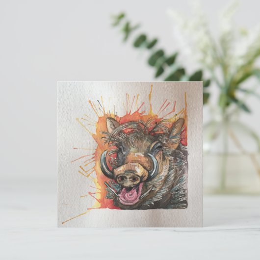Chortling Warthode style carte postale Carte pour (Debout devant)
