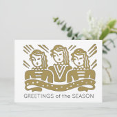 Chorus de musique Chorale de Noël carte de voeux (Debout devant)