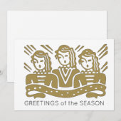 Chorus de musique Chorale de Noël carte de voeux (Devant / Derrière)