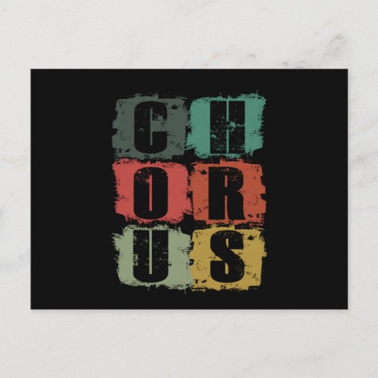 Chorus Member Choir Singer Choral Music Sing Gift Briefkaart (Voorkant)