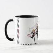 Choruslijn van dansrenrender mok (Links)