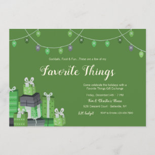 Chose préférée Échange de cadeaux Invitation verte