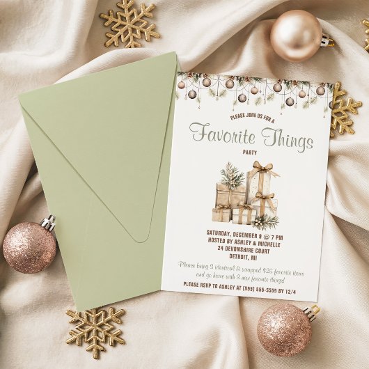 Chose préférée Noël, Invitation à une fête de vaca