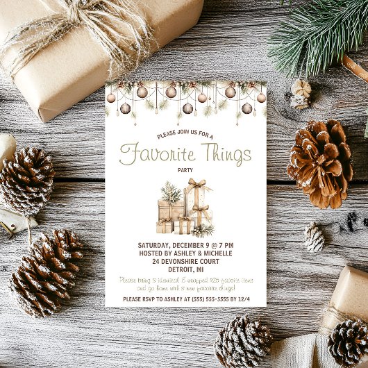 Chose préférée Noël, Invitation à une fête de vaca