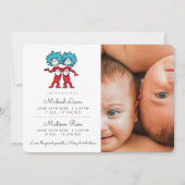 Chose Une Chose Deux Jumeaux Faire-part de naissan (Devant)