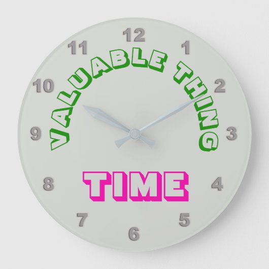 Chose utile "Time" Horloge murale (Recto)