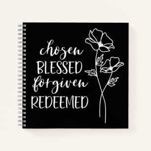 Chosen Blessed Forgegeven in White Journal Notitieboek