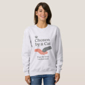 Chosen by Cat / Cat Lover Slogan Trui (Voorkant volledig)