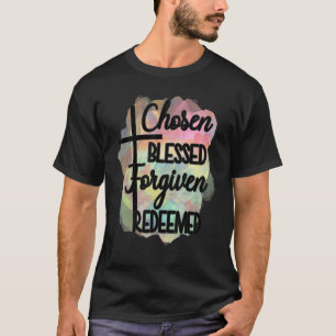 Chosen Redeemed Christian Quote Cross Religious T-shirt
