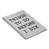 Choses à faire avant que je mourir carnet (Côté Droit)