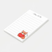 Choses à faire et Post-it de petit renard mignon (Incliné)
