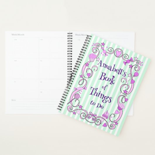 Choses à faire Spiral Planner (Devant avec enveloppe)