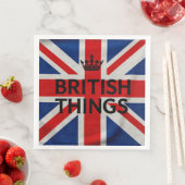 Choses britanniques serviettes en papier (En situation)