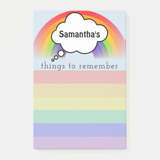 Choses d'arc-en-ciel pour se rappeler le post-it (Devant)