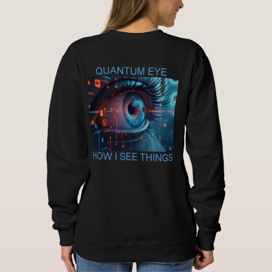 Choses de l'œil quantique femmes sweatshirt noir d (Dos)