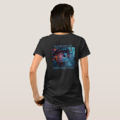 Choses de l'œil quantique femmes T-shirt noir dos (Dos entier)